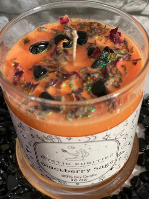 
            
                Load image into Gallery viewer, Blackberry Sage | 12oz Glass Soy Candle
            
        