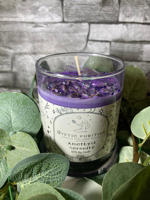 Amethyst Serenity Lilac | 12oz Glass Soy Candle