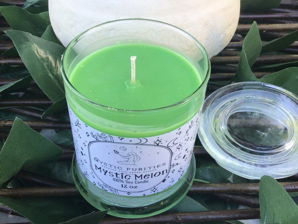 
            
                Load image into Gallery viewer, Mystic Melon | 12oz Glass Soy Candle
            
        