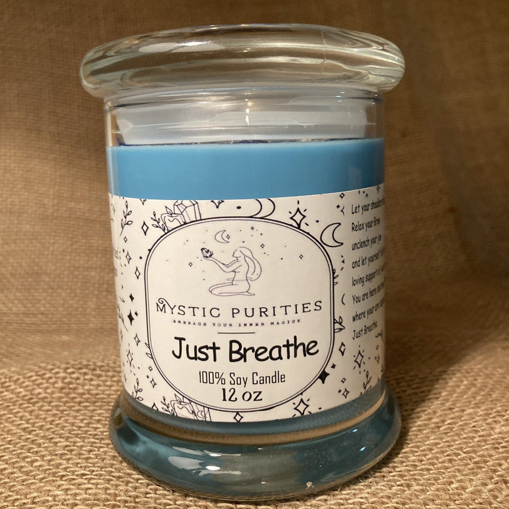 
            
                Load image into Gallery viewer, Just Breathe | 12oz Glass Soy Candle
            
        