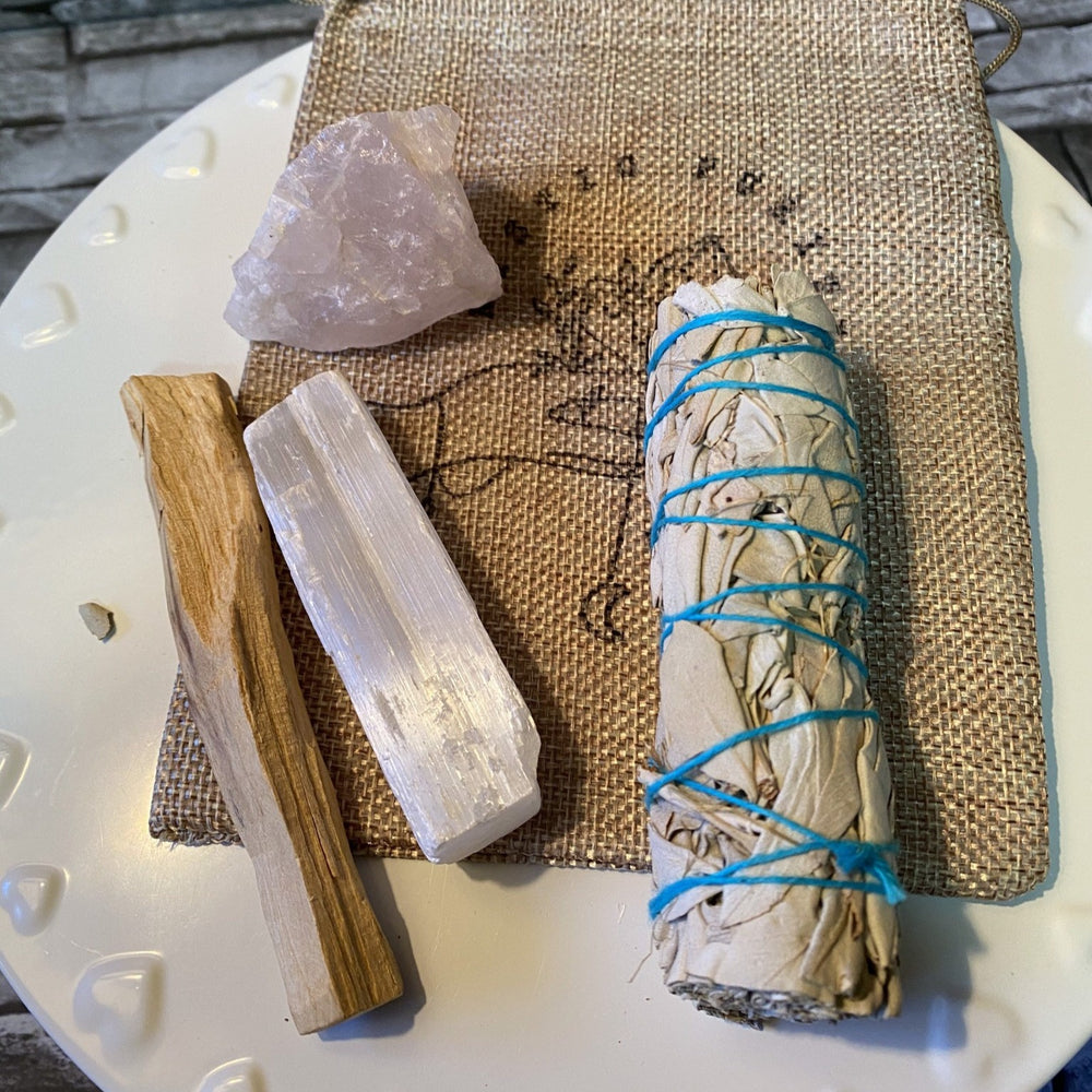 Self Love & Healing Smudge Kit | Rose Quartz Stone