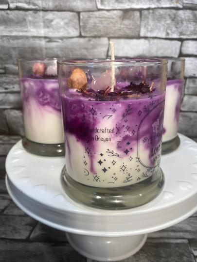 
            
                Load image into Gallery viewer, Love Spell Marbled 12 oz candle
            
        